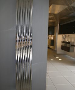 Edelstahl design heizkörper vertikal essa küche wohnzimmer wohnraum heizung