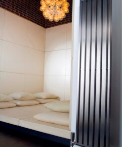 Edelstahl design heizkörper vertikal stato küche wohnzimmer wohnraum heizung